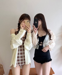 rili 水着　ブラウス付きバッククロススイムウェア RiLi（リリ）の「ブラウス付きバッククロススイムウェア【RL】（水着