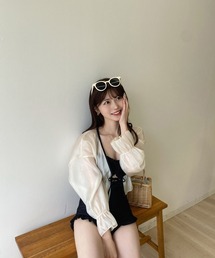 RiLi（リリ）の「ブラウス付きバッククロススイムウェア【RL
