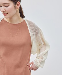 ROPE' | ペーパーヤーンメッシュカーディガン/ショート丈メッシュボレロ(カーディガン/ボレロ)