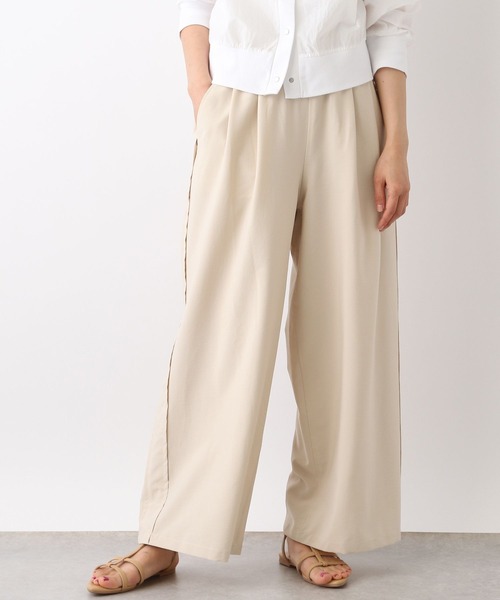 LEPSIM(レプシィム)の「サイド切り替えワイドパンツ 108847(その他パンツ・レディース・ベージュ系その他/チャコールグレー/カーキ・FREE)」の12枚目の写真