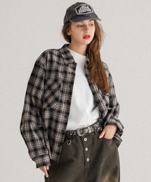 FRINGE OMBRE CHECK SHIRT/フリンジオンブレチェックシャツ