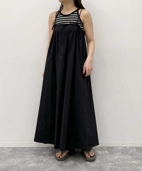 U by SPICK&SPAN(ユーバイスピックアンドスパン)の「ソフトタフタキャミワンピース(ワンピース・レディース・ブラック・FREE)」の7枚目の写真