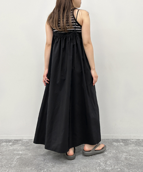 U by SPICK&SPAN(ユーバイスピックアンドスパン)の「ソフトタフタキャミワンピース(ワンピース・レディース・ブラック・FREE)」の10枚目の写真
