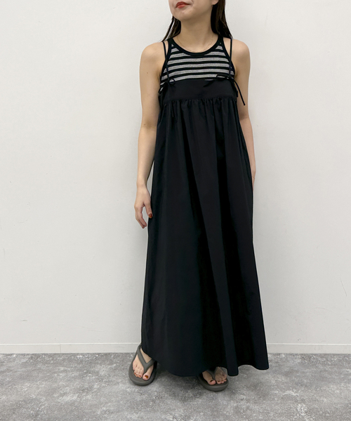 U by SPICK&SPAN(ユーバイスピックアンドスパン)の「ソフトタフタキャミワンピース(ワンピース・レディース・ブラック・FREE)」の11枚目の写真