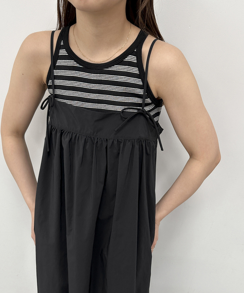 U by SPICK&SPAN(ユーバイスピックアンドスパン)の「ソフトタフタキャミワンピース(ワンピース・レディース・ブラック・FREE)」の12枚目の写真