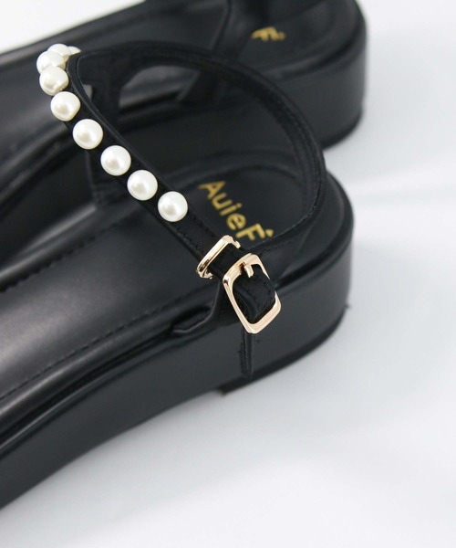 Gready Brilliant（グレディブリリアン）の「スクエアパールサンダル（サンダル・レディース・ブラック・38/37/36）」の10枚目の写真