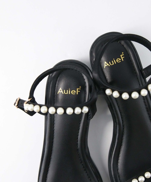Gready Brilliant（グレディブリリアン）の「スクエアパールサンダル（サンダル・レディース・ブラック・38/37/36）」の2枚目の写真