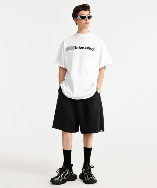 CORPUS TOKYO（コーパス トーキョー）の「ワイドスウェットショートパンツ（スウェットパンツ・メンズ・オートミール/パープル/ブラウン/ブラック/ライトグレー・1/2/4/3）」の2枚目の写真