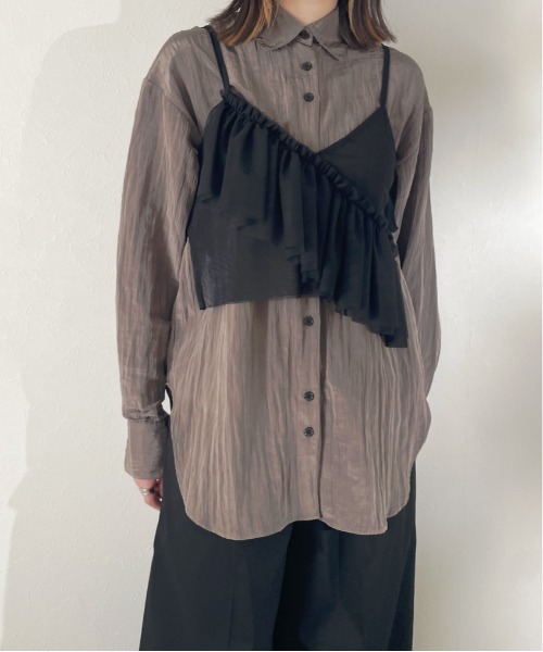 セール】チュール アシメフリルビスチェ（キャミソール）｜r.（アール