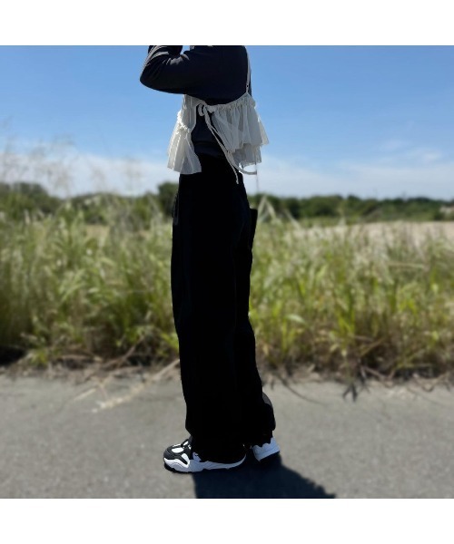 r.（アールドット）の「チュール　アシメフリルビスチェ（キャミソール・レディース・ホワイト系その他/アイボリー/ブラック/グレー系その他/ブラック系その他/グレー/ブルー/レッド/ピンク/ブラウン/ブルー系/ブラック系・FREE）」の21枚目の写真