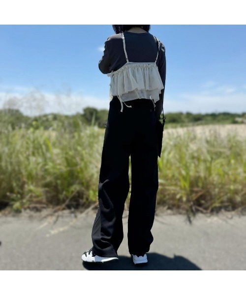 r.（アールドット）の「チュール　アシメフリルビスチェ（キャミソール・レディース・ホワイト系その他/アイボリー/ブラック/グレー系その他/ブラック系その他/グレー/ブルー/レッド/ピンク/ブラウン/ブルー系/ブラック系・FREE）」の22枚目の写真