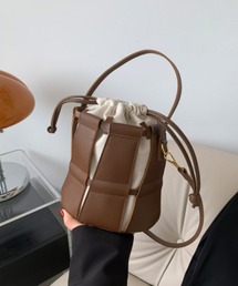 2way 巾着バケット ショルダーバッグ ハンドバッグ