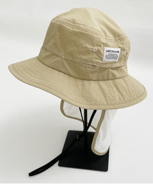 《環境配慮素材》UV CUT NYLON HAT 紫外線カット 撥水 接触冷感（キャップ）｜ARCH & LINE（アーチアンドライン） 5,280円