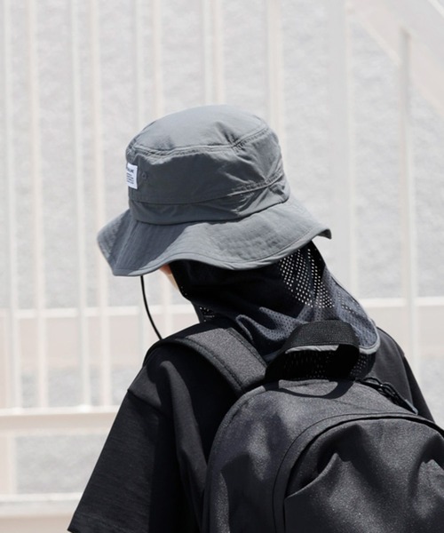 ARCH & LINE(アーチアンドライン)の「《環境配慮素材》UV CUT NYLON HAT 紫外線カット 撥水 接触冷感(キャップ・キッズ・ベージュ/オフホワイト/チャコールグレー/ブルー・54/57/48/60)」の7枚目の写真
