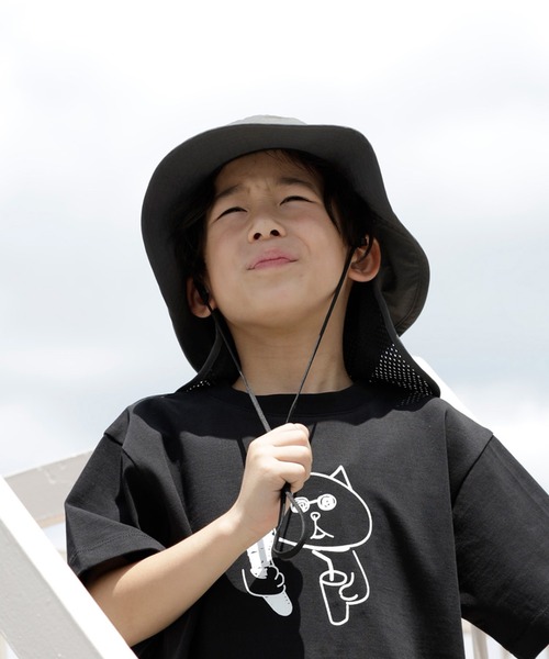 ARCH & LINE(アーチアンドライン)の「《環境配慮素材》UV CUT NYLON HAT 紫外線カット 撥水 接触冷感(キャップ・キッズ・ベージュ/オフホワイト/チャコールグレー/ブルー・54/57/48/60)」の9枚目の写真