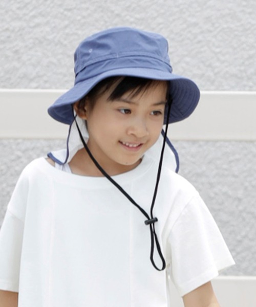 ARCH & LINE(アーチアンドライン)の「《環境配慮素材》UV CUT NYLON HAT 紫外線カット 撥水 接触冷感(キャップ・キッズ・ベージュ/オフホワイト/チャコールグレー/ブルー・54/57/48/60)」の14枚目の写真