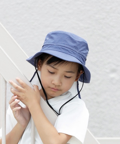 ARCH & LINE(アーチアンドライン)の「《環境配慮素材》UV CUT NYLON HAT 紫外線カット 撥水 接触冷感(キャップ・キッズ・ベージュ/オフホワイト/チャコールグレー/ブルー・54/57/48/60)」の15枚目の写真