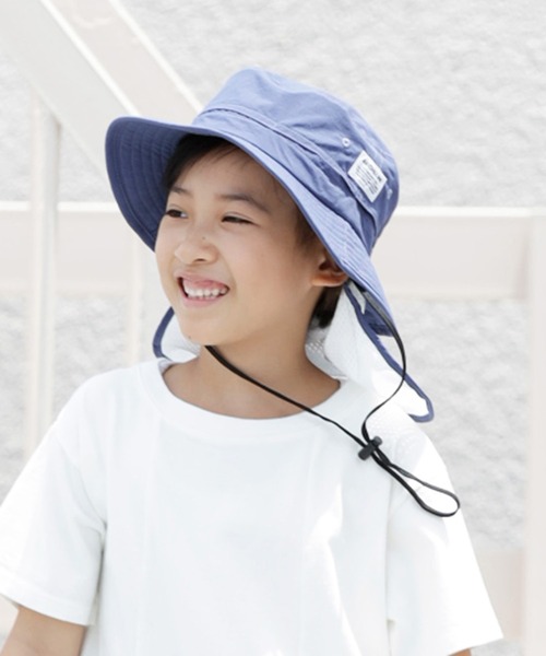 ARCH & LINE(アーチアンドライン)の「《環境配慮素材》UV CUT NYLON HAT 紫外線カット 撥水 接触冷感(キャップ・キッズ・ベージュ/オフホワイト/チャコールグレー/ブルー・54/57/48/60)」の17枚目の写真