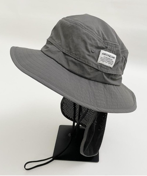 ARCH & LINE(アーチアンドライン)の「《環境配慮素材》UV CUT NYLON HAT 紫外線カット 撥水 接触冷感(キャップ・キッズ・ベージュ/オフホワイト/チャコールグレー/ブルー・54/57/48/60)」の20枚目の写真