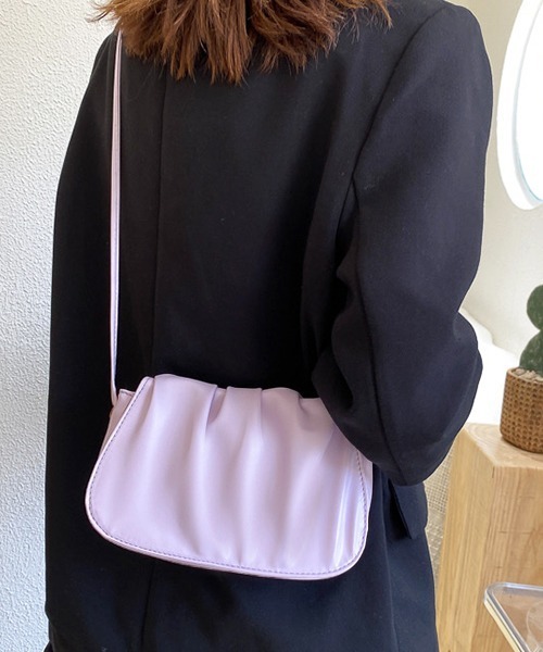 ad thie(アドティエ)の「ギャザーデザイン ミニショルダーバッグ(ショルダーバッグ・レディース・ブラック/ラベンダー/オフホワイト・FREE)」の15枚目の写真