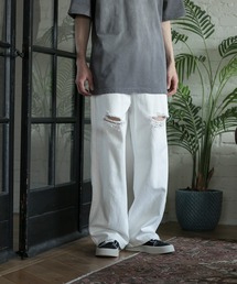 【aimoha neo】CHIC URBANITE RELAXED FIT DISTRESSED DENIM