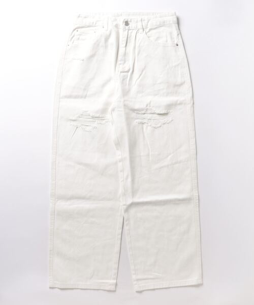aimoha(アイモハ)の「【aimoha neo】CHIC URBANITE RELAXED FIT DISTRESSED DENIM(デニムパンツ・メンズ・ブラック/ホワイト/ダークブルー・MEDIUM/LARGE/X-LARGE/XX-LARGE)」の11枚目の写真