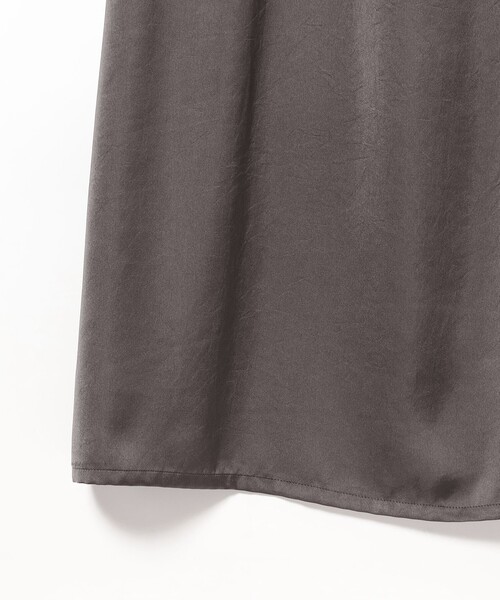 Demi-Luxe BEAMS（デミルクス ビームス）の「Demi-Luxe BEAMS / サテン ギャザー キャミソールワンピース（ワンピース・レディース・グレー/ブラック・36/38）」の18枚目の写真