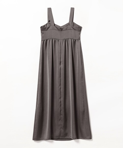 Demi-Luxe BEAMS（デミルクス ビームス）の「Demi-Luxe BEAMS / サテン ギャザー キャミソールワンピース（ワンピース・レディース・グレー/ブラック・36/38）」の19枚目の写真
