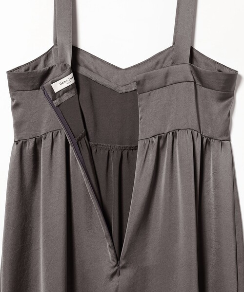 Demi-Luxe BEAMS（デミルクス ビームス）の「Demi-Luxe BEAMS / サテン ギャザー キャミソールワンピース（ワンピース・レディース・グレー/ブラック・36/38）」の20枚目の写真