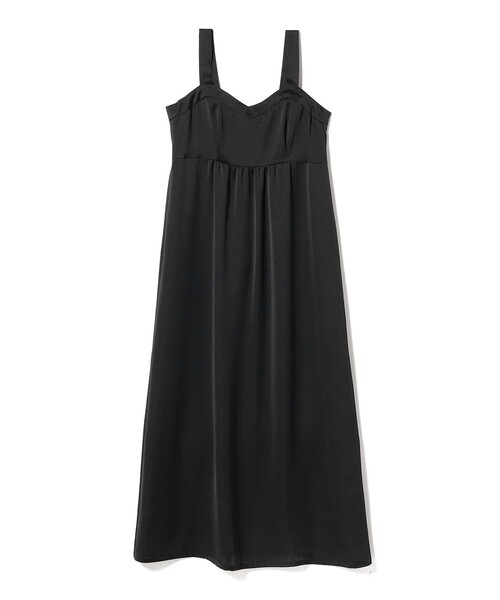 Demi-Luxe BEAMS（デミルクス ビームス）の「Demi-Luxe BEAMS / サテン ギャザー キャミソールワンピース（ワンピース・レディース・グレー/ブラック・36/38）」の22枚目の写真