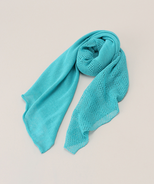 IENA(イエナ)の「【THROW/スロー】Linen Cross Mesh Scarf スカーフ(バンダナ/スカーフ・レディース・ベージュ/ブルー/ブラック・FREE)」の3枚目の写真
