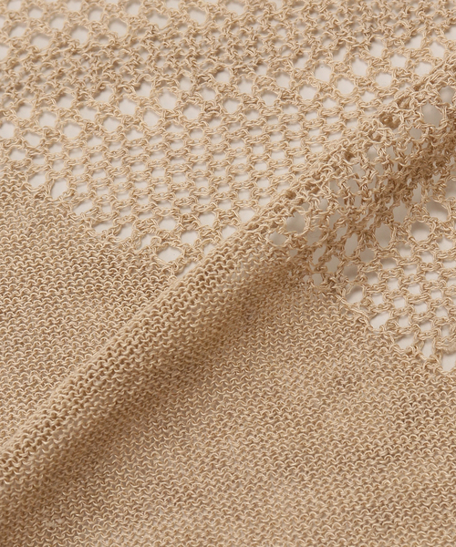 IENA(イエナ)の「【THROW/スロー】Linen Cross Mesh Scarf スカーフ(バンダナ/スカーフ・レディース・ベージュ/ブルー/ブラック・FREE)」の5枚目の写真