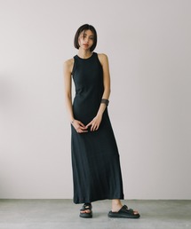 R.P.miller/ミラー Prib AS OP カップ付き パネルリブ バックスリット アメスリワンピース