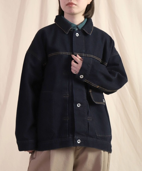 Brocante（ブロカント）の「[Brocante / ブロカント] 12ozリングデニム アンプリッセジャケット（デニムジャケット・レディース・ワンウォッシュ・2）」の15枚目の写真