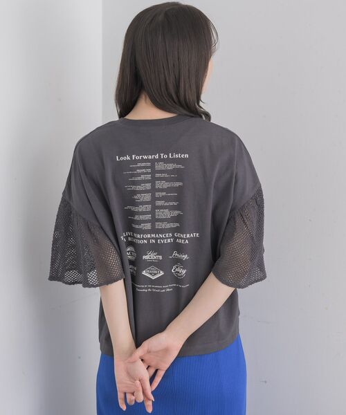 RETRO GIRL(レトロガール)の「袖メッシュ切替TEE(Tシャツ/カットソー・レディース・チャコールグレー/イエロー/ホワイト系その他・FREE)」の18枚目の写真