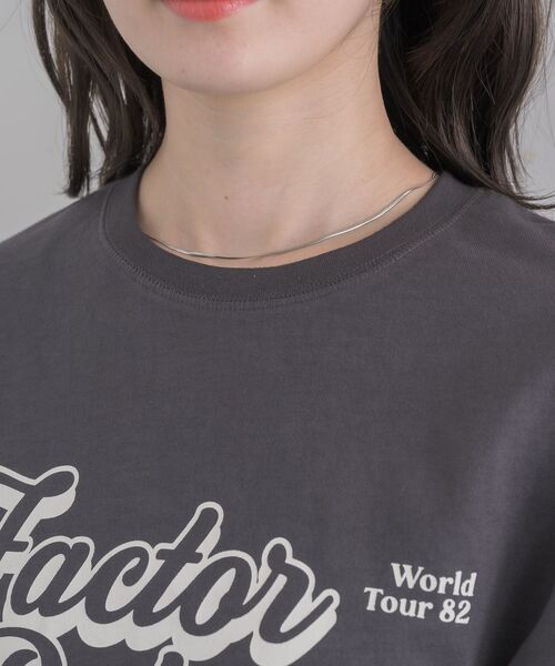 RETRO GIRL(レトロガール)の「袖メッシュ切替TEE(Tシャツ/カットソー・レディース・チャコールグレー/イエロー/ホワイト系その他・FREE)」の9枚目の写真