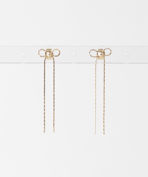 URBAN RESEARCH Sonny Label（アーバンリサーチサニーレーベル）の「メタルリボンピアス（ピアス（両耳用）・レディース・ゴールド/シルバー・ONE）」の3枚目の写真