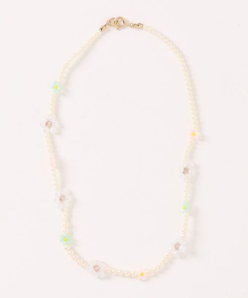NAPIKO】お花パール♡シンプル☆ビーズアクセサリー