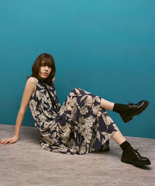 楊柳シアーフラワープリントワンピース（ワンピース）｜allureville