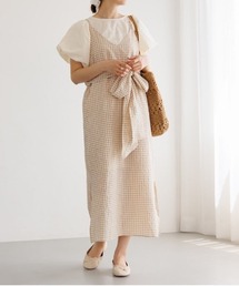 flower | ブリージーチェックワンピース(ワンピース)