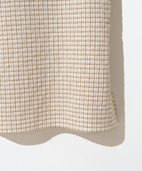 flower(フラワー)の「ブリージーチェックワンピース(ワンピース・レディース・ブルー/ベージュ・FREE)」の12枚目の写真