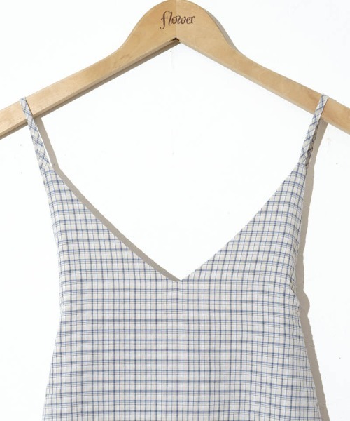 flower(フラワー)の「ブリージーチェックワンピース(ワンピース・レディース・ブルー/ベージュ・FREE)」の16枚目の写真