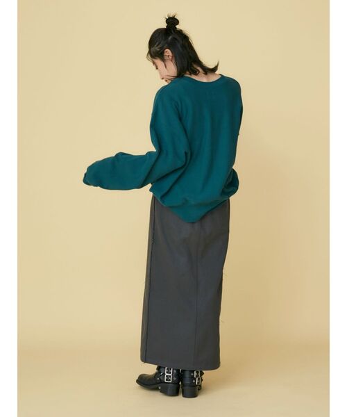 Ungrid（アングリッド）の「【WEB限定】カレッジルーズスウェット（スウェット・レディース・チャコールグレー/グリーン/ピンク/ライトグレー・FREE）」の8枚目の写真