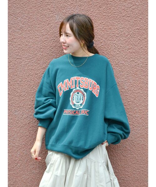 Ungrid（アングリッド）の「【WEB限定】カレッジルーズスウェット（スウェット・レディース・チャコールグレー/グリーン/ピンク/ライトグレー・FREE）」の22枚目の写真