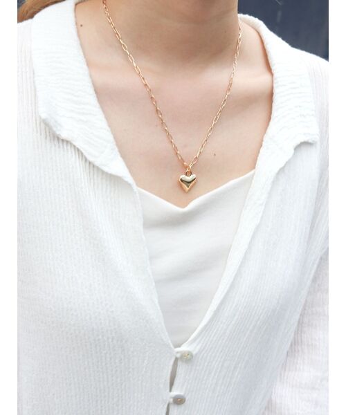 Ungrid（アングリッド）の「ハートチェーンネックレス（ネックレス・レディース・シルバー/ゴールド・FREE）」の5枚目の写真
