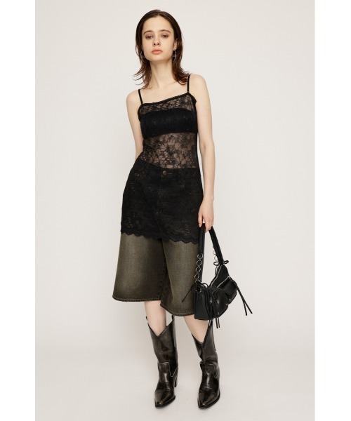 SLY（スライ）の「LACE CAMI TOPS レース キャミ トップス（キャミソール・レディース・ホワイト/ブラック・FREE）」の3枚目の写真