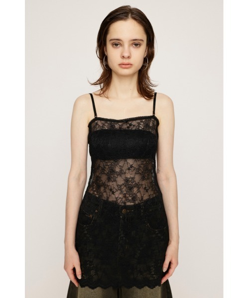 SLY（スライ）の「LACE CAMI TOPS レース キャミ トップス（キャミソール・レディース・ホワイト/ブラック・FREE）」の6枚目の写真