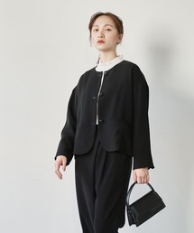 WHYTO.（ホワイト）の「「WHYTO./ホワイト」ノーカラーボタンジャケット（その他アウター）」