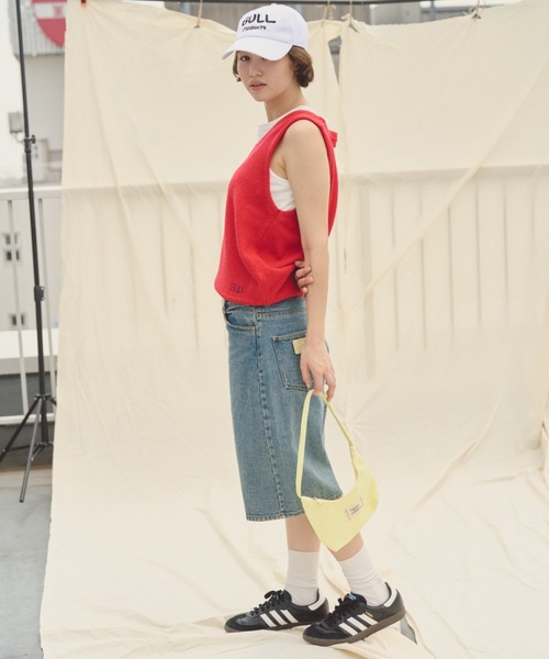 common gull products.(コモンガルプロダクツ)の「でたがりBAG(トートバッグ・レディース・イエロー/ピンク/ネイビー・フリー)」の6枚目の写真