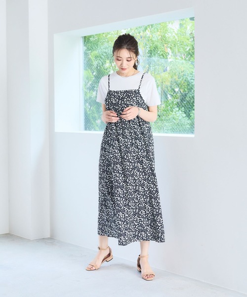 CROSS FUNCTION（クロスファンクション）の「《洗える/シワになりにくい》プリントキャミソールワンピース【CF/クロスファンクション】（ワンピース・レディース・ブラック系その他/ブラック系その他2・AM/AL/M/L）」の17枚目の写真